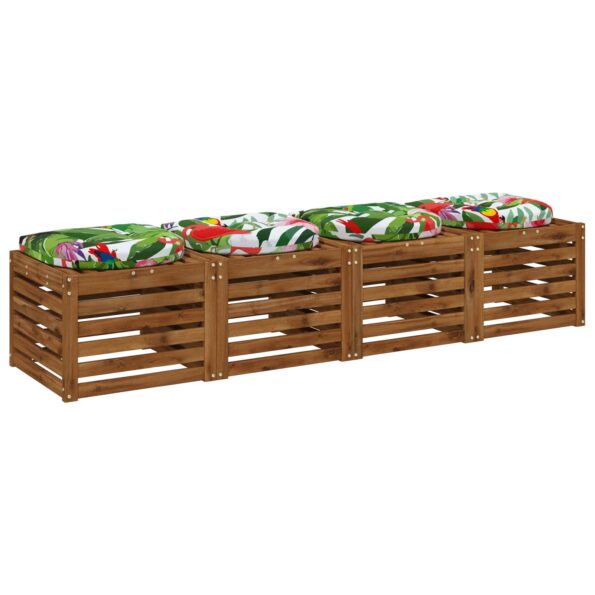 vidaXL 4-dielne sedacie vankúše 4 ks 100% polyester Viacfarebný – Obrázok 2