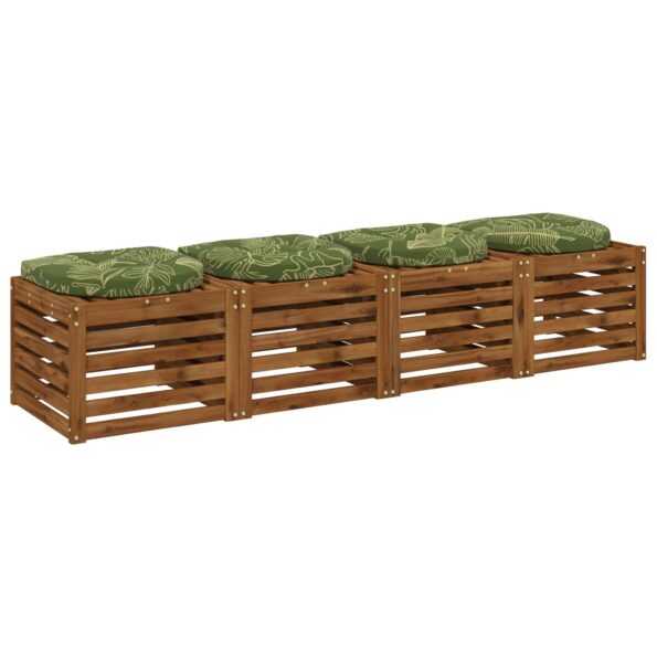 vidaXL 4-dielne sedacie vankúše 4 ks 100% polyester Design s listami – Obrázok 2