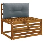 vidaXL Vankúš na chrbát PUTTEN 100% polyester Modrá 70 x 40 x 10 cm – Obrázok 2