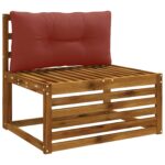 vidaXL Vankúš na chrbát PUTTEN 100% polyester Červená 70 x 40 x 10 cm – Obrázok 2