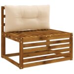 vidaXL Vankúš na chrbát PUTTEN 100% polyester Krémová 70 x 40 x 10 cm – Obrázok 2