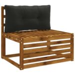 vidaXL Vankúš na chrbát PUTTEN 100% polyester Čierna 70 x 40 x 10 cm – Obrázok 2