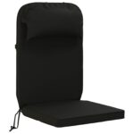 vidaXL Vankúš na slnečné ležadlo 100% polyester Čierna 55 x 124 x 5 cm – Obrázok 2