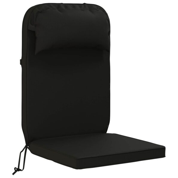 vidaXL Vankúš na slnečné ležadlo 100% polyester Čierna 55 x 124 x 5 cm – Obrázok 2