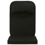 vidaXL Vankúš na slnečné ležadlo 100% polyester Čierna 55 x 124 x 5 cm – Obrázok 4