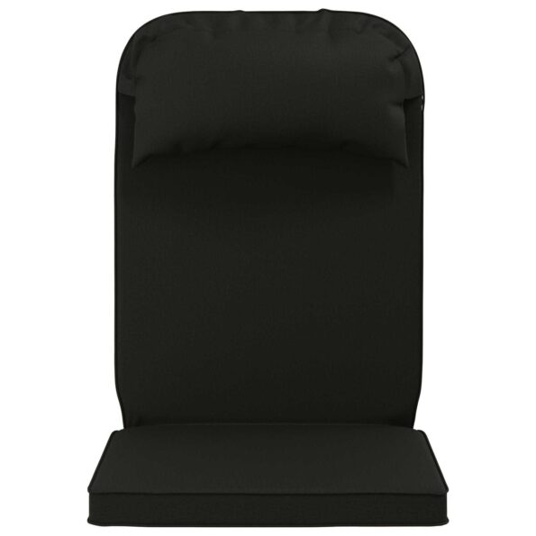 vidaXL Vankúš na slnečné ležadlo 100% polyester Čierna 55 x 124 x 5 cm – Obrázok 4