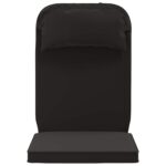 vidaXL Vankúš na slnečné ležadlo 100% polyester Čierna 55 x 124 x 5 cm – Obrázok 3