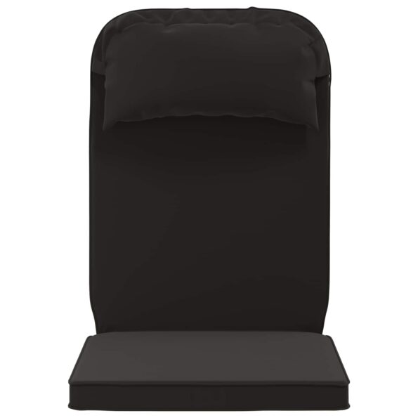 vidaXL Vankúš na slnečné ležadlo 100% polyester Čierna 55 x 124 x 5 cm – Obrázok 3