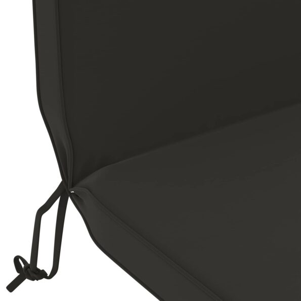 vidaXL Vankúš na slnečné ležadlo 100% polyester Čierna 55 x 124 x 5 cm – Obrázok 5