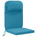 vidaXL Vankúš na slnečné ležadlo 100% polyester Svetlomodrá – Obrázok 2