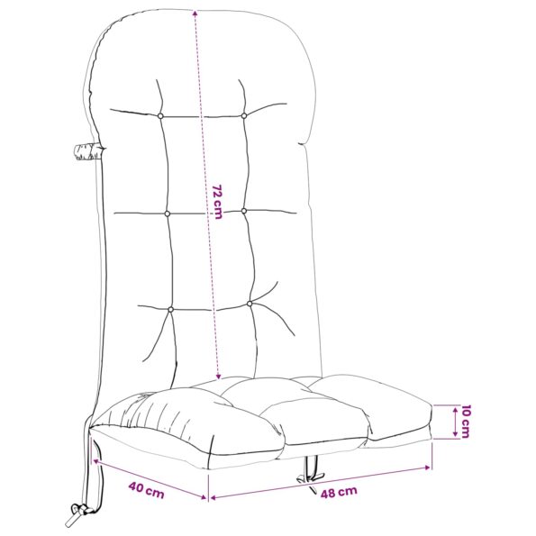 vidaXL Vankúš na slnečné ležadlo PUTTEN 100% polyester Červená – Obrázok 7
