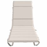vidaXL Vankúš na ležadlo GEMERT 100% polyester Biela 200 x 50 x 3 cm – Obrázok 3