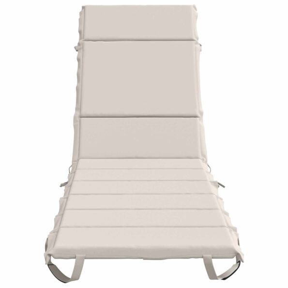 vidaXL Vankúš na ležadlo GEMERT 100% polyester Biela 200 x 50 x 3 cm – Obrázok 3
