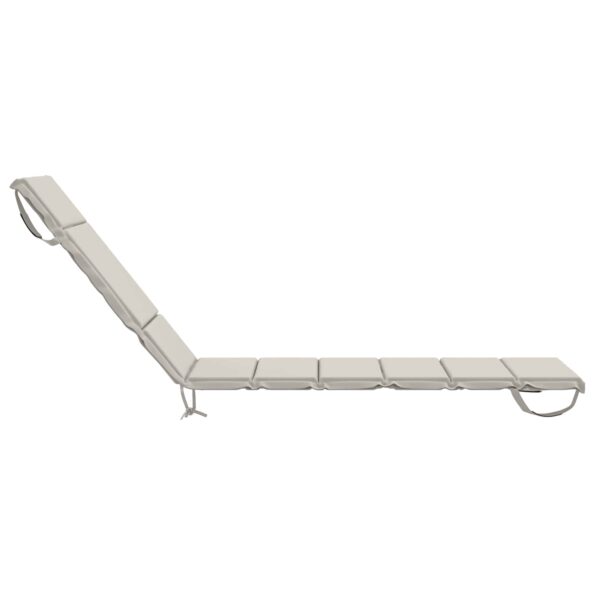 vidaXL Vankúš na ležadlo GEMERT 100% polyester Biela 200 x 50 x 3 cm – Obrázok 4