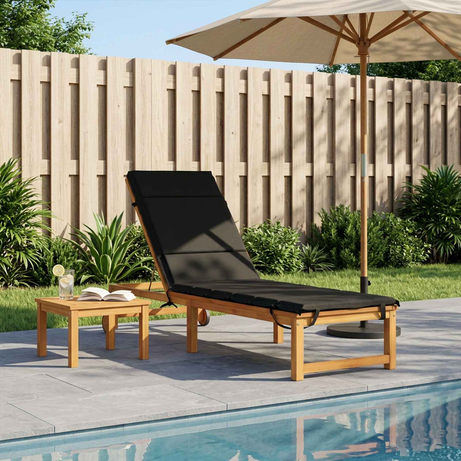 948449_1.jpg vidaXL Vankúš na ležadlo GEMERT 100% polyester Čierna 200 x 50 x 3 cm – Obrázok 1