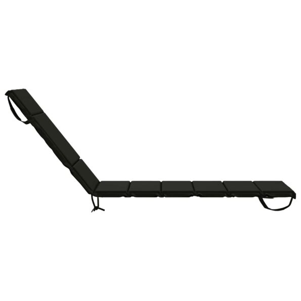 vidaXL Vankúš na ležadlo GEMERT 100% polyester Čierna 200 x 50 x 3 cm – Obrázok 4