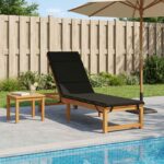 vidaXL Vankúš na ležadlo GEMERT 100% polyester Čierna 200 x 50 x 3 cm – Obrázok 8