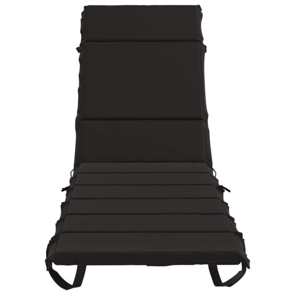 vidaXL Vankúš na ležadlo GEMERT 100% polyester Čierna 200 x 50 x 3 cm – Obrázok 3