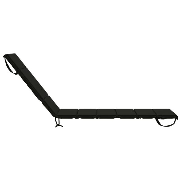 vidaXL Vankúš na ležadlo GEMERT 100% polyester Čierna 200 x 50 x 3 cm – Obrázok 4