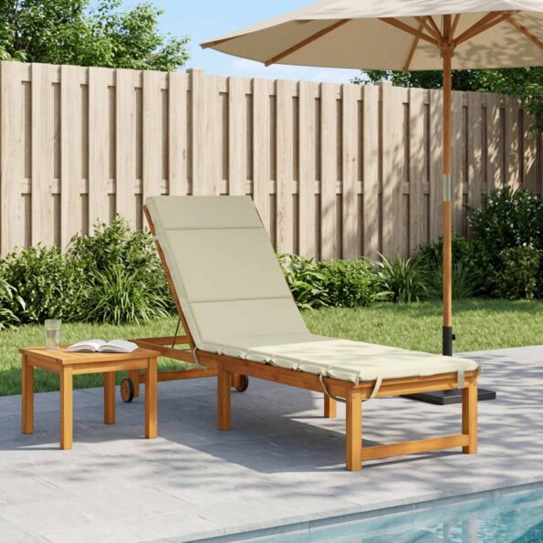 vidaXL Vankúš na ležadlo GEMERT 100% polyester Krémová 200 x 50 x 3 cm – Obrázok 8