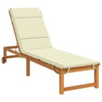 vidaXL Vankúš na ležadlo GEMERT 100% polyester Krémová 200 x 50 x 3 cm – Obrázok 2