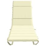 vidaXL Vankúš na ležadlo GEMERT 100% polyester Krémová 200 x 50 x 3 cm – Obrázok 3