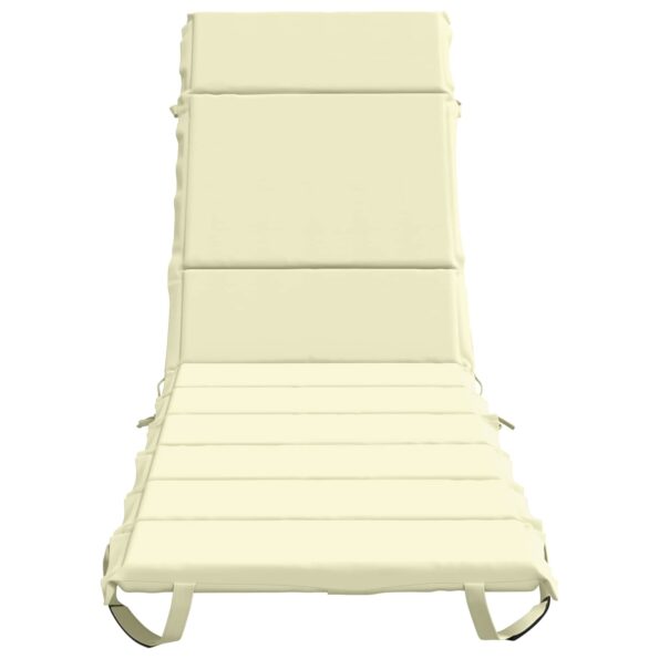 vidaXL Vankúš na ležadlo GEMERT 100% polyester Krémová 200 x 50 x 3 cm – Obrázok 3