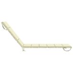 vidaXL Vankúš na ležadlo GEMERT 100% polyester Krémová 200 x 50 x 3 cm – Obrázok 4