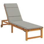 vidaXL Vankúš na ležadlo GEMERT 100% polyester Sivá 200 x 50 x 3 cm – Obrázok 2