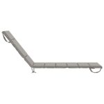 vidaXL Vankúš na ležadlo GEMERT 100% polyester Sivá 200 x 50 x 3 cm – Obrázok 4
