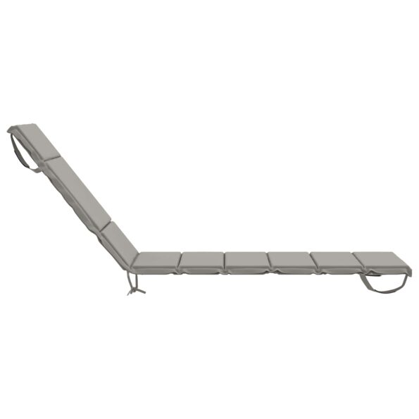 vidaXL Vankúš na ležadlo GEMERT 100% polyester Sivá 200 x 50 x 3 cm – Obrázok 4