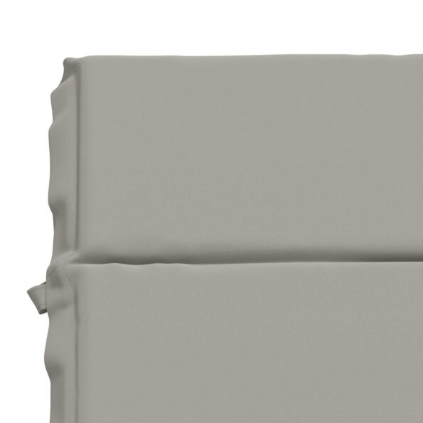 vidaXL Vankúš na ležadlo GEMERT 100% polyester Sivá 200 x 50 x 3 cm – Obrázok 5