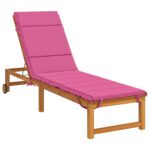 vidaXL Vankúš na ležadlo GEMERT 100% polyester Ružová 200 x 50 x 3 cm – Obrázok 2