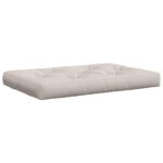 vidaXL Vankúš na paletu VIANEN 100% polyester Biela 120 x 60 x 12 cm – Obrázok 4