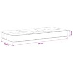 vidaXL Vankúš na paletu VIANEN 100% polyester Biela 120 x 50 x 12 cm – Obrázok 7