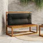 vidaXL Vankúš na paletu VIANEN 100% polyester Čierna 120 x 50 x 12 cm