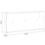 vidaXL Vankúš na paletu VIANEN 100% polyester Čierna 120 x 50 x 12 cm – Obrázok 7