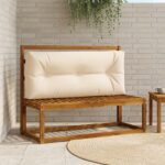 vidaXL Vankúš na paletu VIANEN 100% polyester Krémová 120 x 50 x 12 cm