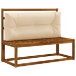 vidaXL Vankúš na paletu VIANEN 100% polyester Krémová 120 x 50 x 12 cm – Obrázok 2