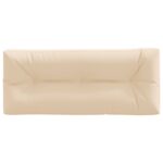 vidaXL Vankúš na paletu VIANEN 100% polyester Krémová 120 x 50 x 12 cm – Obrázok 3