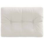 vidaXL Vankúš na paletu VIANEN 100% polyester Biela 70 x 40 x 12 cm – Obrázok 3