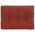 vidaXL Vankúš na paletu VIANEN 100% polyester Červená 70 x 60 x 12 cm – Obrázok 3