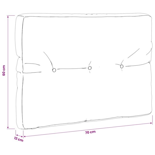 vidaXL Vankúš na paletu VIANEN 100% polyester Červená 70 x 60 x 12 cm – Obrázok 7