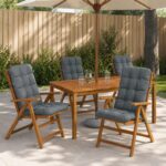 vidaXL 4-dielne vankúše na vysoké operadlo VIANEN 4 pcs 100% polyester