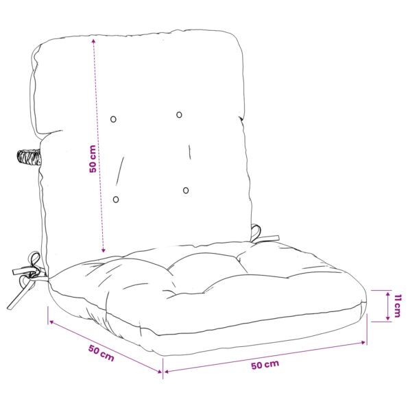 vidaXL 4-dielne vankúše na vysoké operadlo VIANEN 4 pcs 100% polyester – Obrázok 7