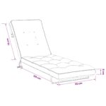 vidaXL Vankúš na ležadlo VIANEN 100% polyester Biela 200 x 55 x 8 cm – Obrázok 7