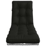 vidaXL Vankúš na ležadlo VIANEN 100% polyester Čierna 200 x 55 x 8 cm – Obrázok 3