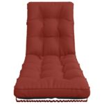 vidaXL Vankúš na ležadlo VIANEN 100% polyester Červená 200 x 55 x 8 cm – Obrázok 3