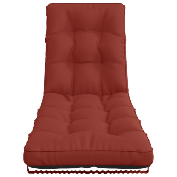 vidaXL Vankúš na ležadlo VIANEN 100% polyester Červená 200 x 55 x 8 cm – Obrázok 3