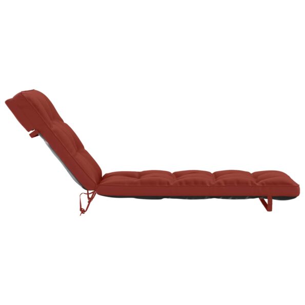vidaXL Vankúš na ležadlo VIANEN 100% polyester Červená 200 x 55 x 8 cm – Obrázok 4
